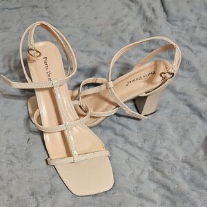 Pierre Dumas Women's Beige Strappy Heels
